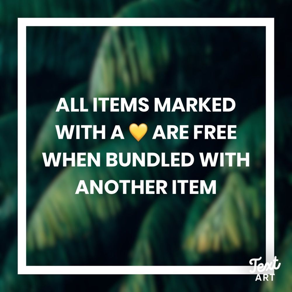 All items marked with a 💛 are free when bundled